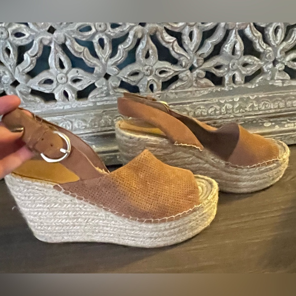 Marc Fisher MLANDELA espadrille wedge sandals size 8